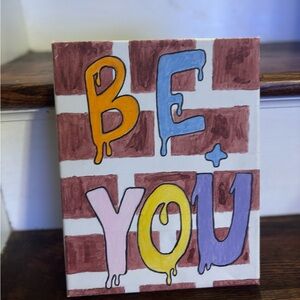 Colorful 'Be You' Canvas Art